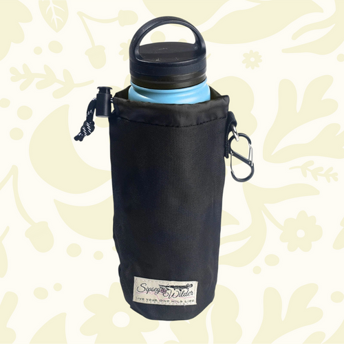 Forager Provisions LTD Sipsey Wilder black water bottle holder with adjustable strap and carabiner