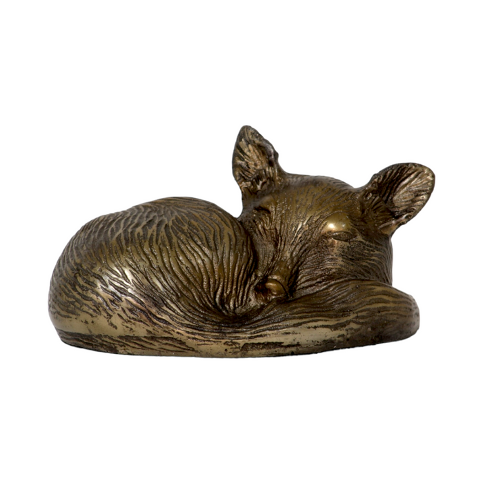 Sleeping Fox Figurine