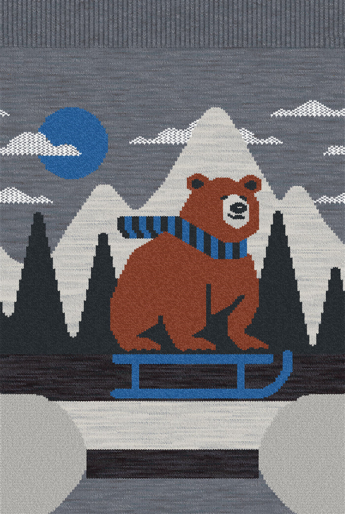 Smartwool Ski Light Cushion Sleigh Bear OTC Ski Sock - Kids