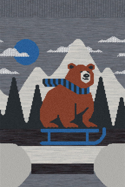 Smartwool Ski Light Cushion Sleigh Bear OTC Ski Sock - Kids