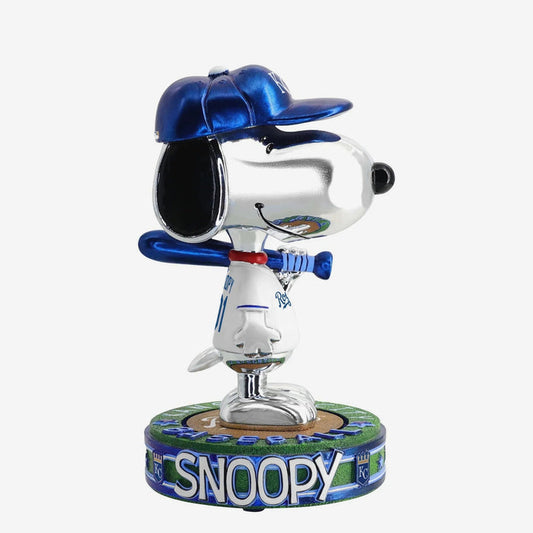 Snoopy Kansas City Royals 2025 Peanuts Electroplated Bighead MLB Bobblehead