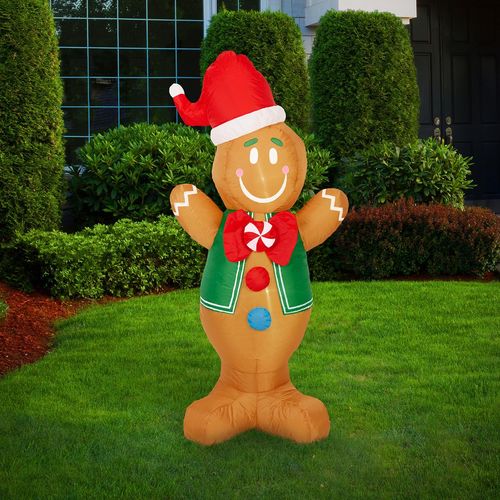 SPECIAL! Lytworx 1.2m Inflatable Gingerbread Man