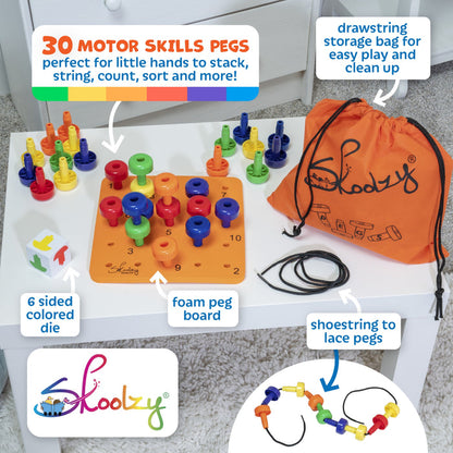 Stacking and Lacing Pegboard Set
