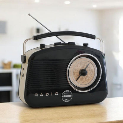 Steepletone Brighton FM/MW/LW Portable Retro Radio - Black | BRIGHTONBLK from Steepletone - DID Electrical