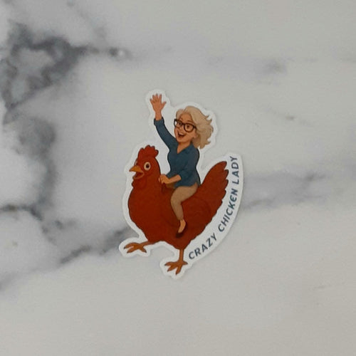 Sticker Crazy Chicken Lady