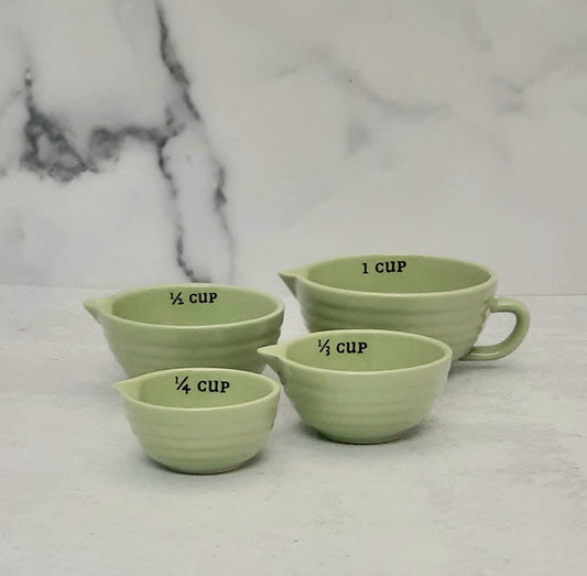 Stoneware Measuring Cups GREEN