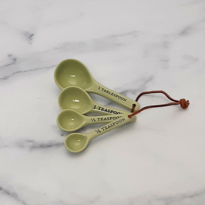 Stoneware Measuring Spoons GREEN