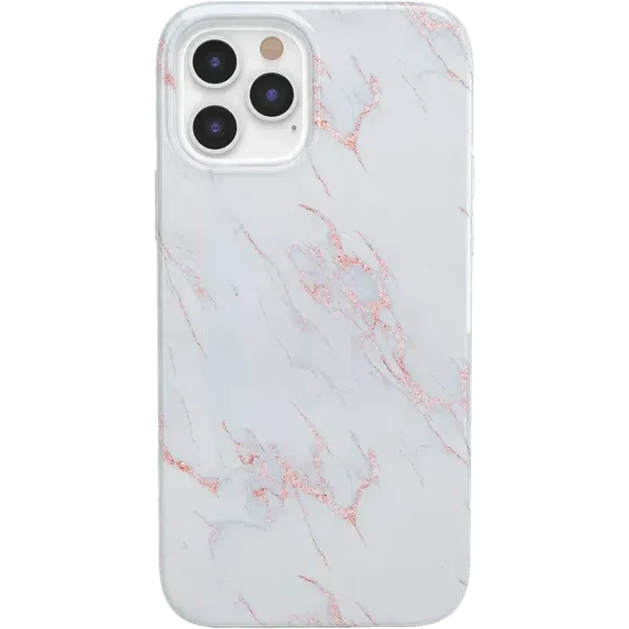 Subtle Blush | White and Pink Marble Case iPhone Case get.casely Classic iPhone 12 Pro