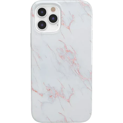 Subtle Blush | White and Pink Marble Case iPhone Case get.casely Classic iPhone 12 Pro