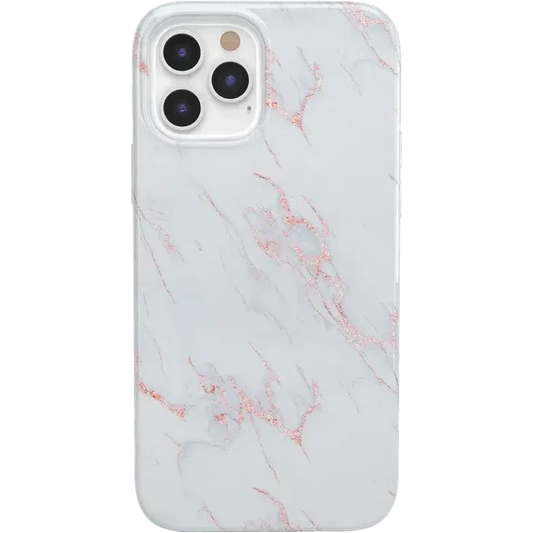 Subtle Blush | White and Pink Marble Case iPhone Case get.casely Classic iPhone 12 Pro