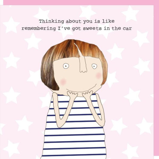 Sweets In The Car Greetings Card