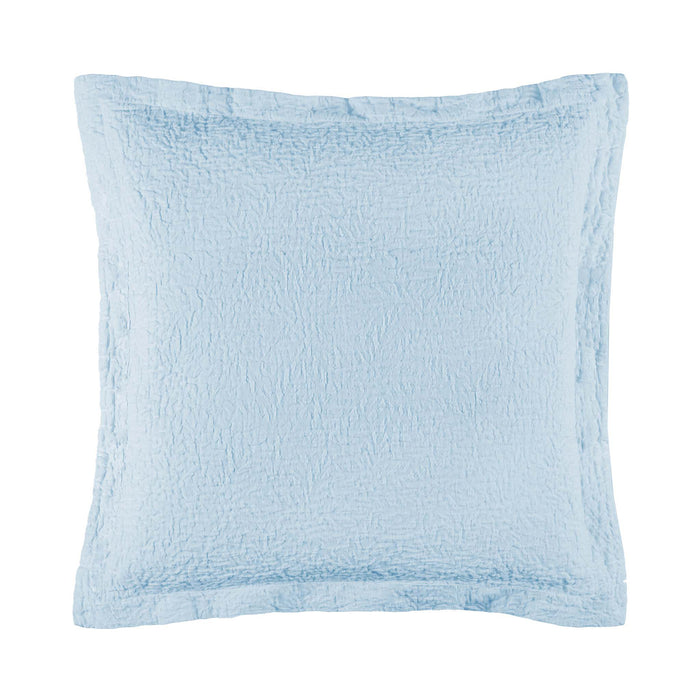 Tamara-Blue-Decorative pillowcase on a white background