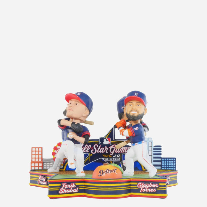 Tarik Skubal, Javier Baez, Gleyber Torres & Riley Greene Detroit Tigers 2025 MLB All-Star Mini Bobblehead Scene MLB Bobblehead