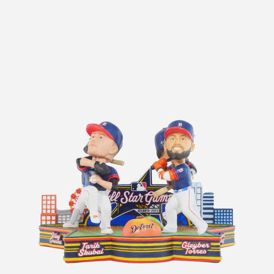 Tarik Skubal, Javier Baez, Gleyber Torres & Riley Greene Detroit Tigers 2025 MLB All-Star Mini Bobblehead Scene MLB Bobblehead