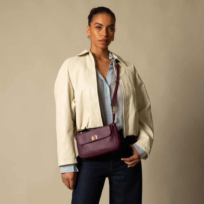 Taylor Bag - Wine/Gold