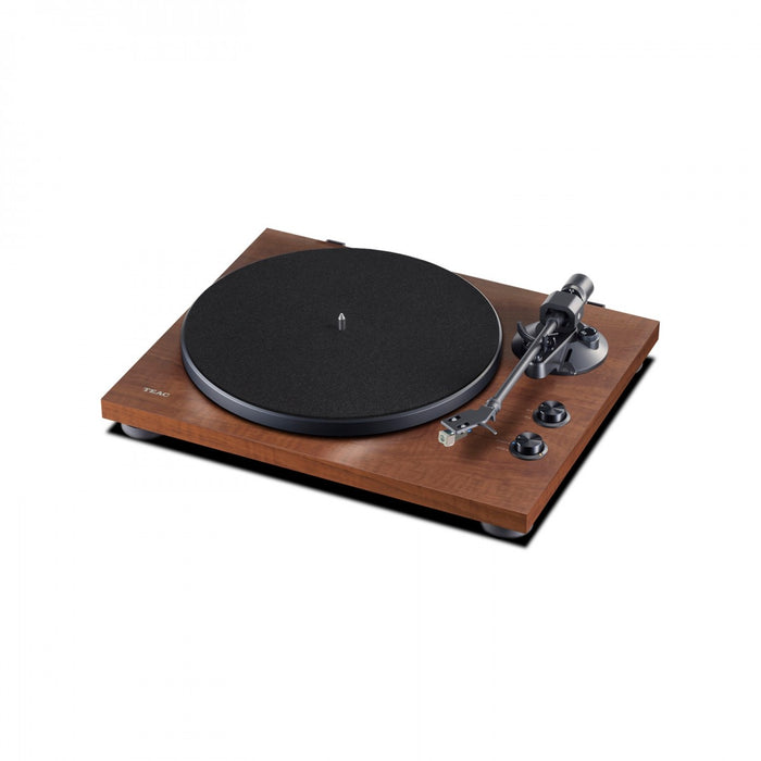 TEAC TN-280BT-A3 2-speed Analog Turntable with Phono EQ and Bluetooth In Walnut Walnut