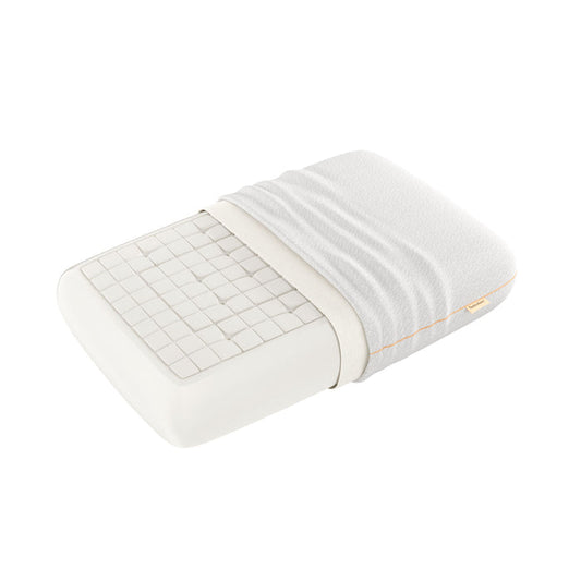 Technofoam Deluxe half covered on a white background