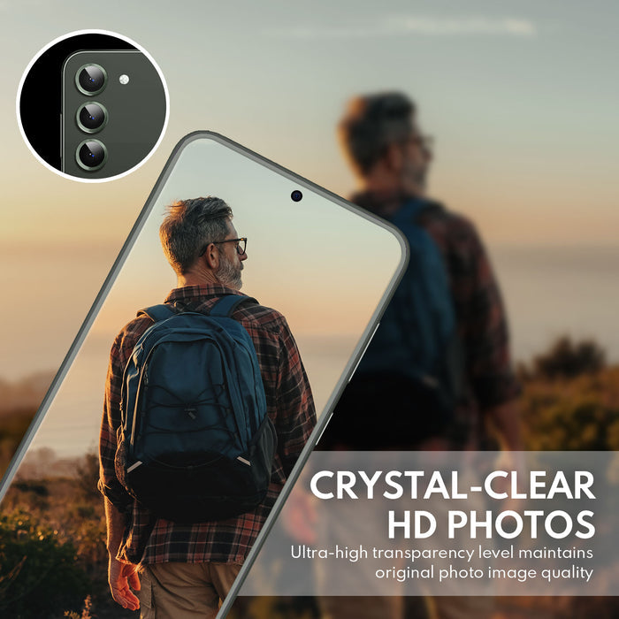 Tempered Glass Camera Lens Protector for Galaxy S23/S23 Plus-Green