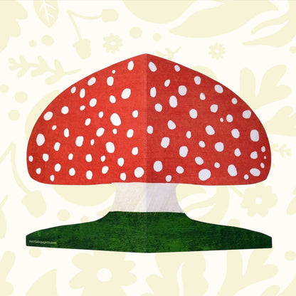 Forager Provisions LTD Mortlake Papers red and white mushroom shaped greeting card on eco-friendly paper