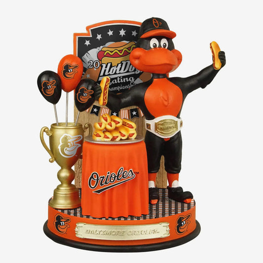 The Oriole Bird Baltimore Orioles Hot Dog Eating Contest MLB Bobblehead