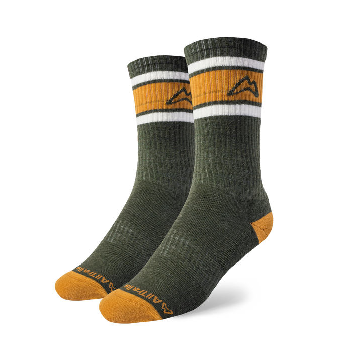 Throwback Trail Sock - Green Socks Custom Sock Lab
