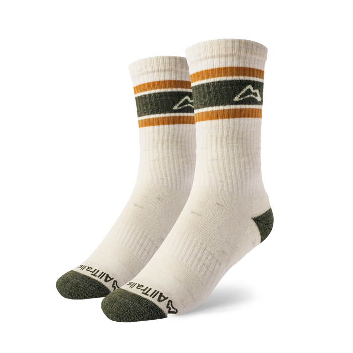 Throwback Trail Sock - White Socks Custom Sock Lab