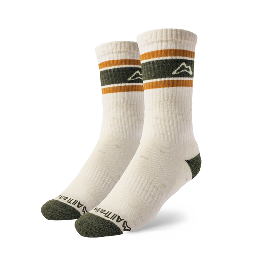 Throwback Trail Sock - White Socks Custom Sock Lab