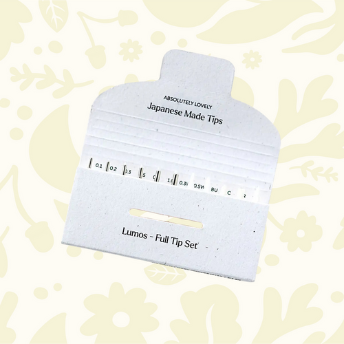 Forager Provisions LTD Tom’s Studio Lumos full creative tip set in eco-friendly paper packaging with various sizes.