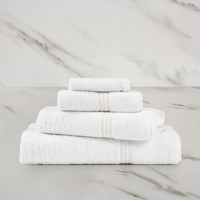 Triplo Bourdon Guest Towel on a marble surface