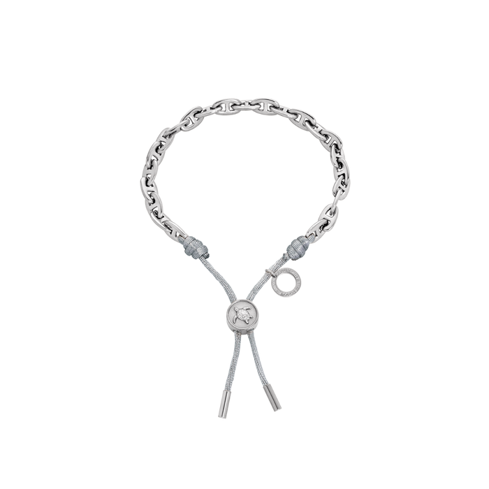 Turtle Anchor Chain Armband Silber Grau