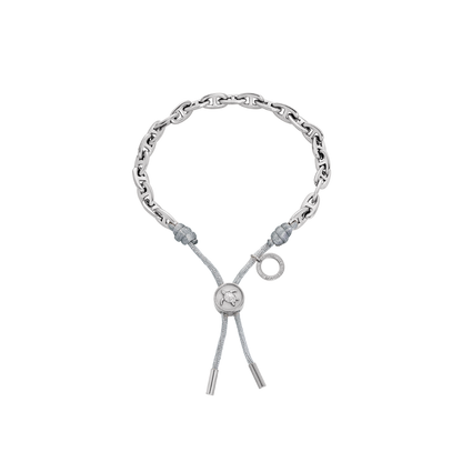 Turtle Anchor Chain Armband Silber Grau