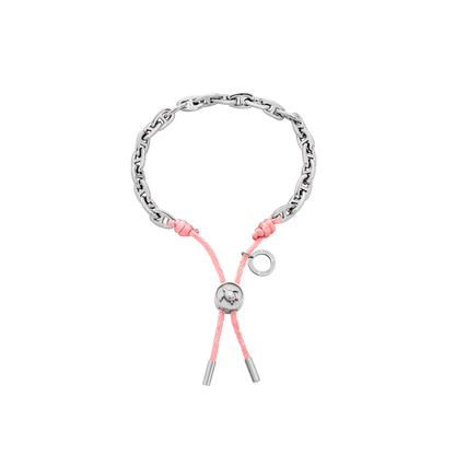 Turtle Anchor Chain Armband Silber Rosa
