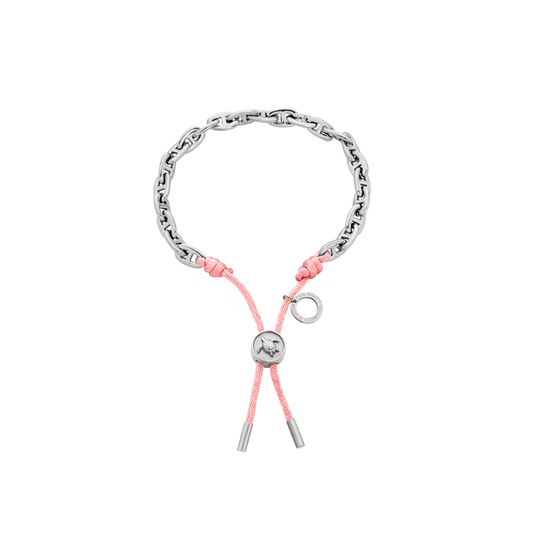 Turtle Anchor Chain Armband Silber Rosa
