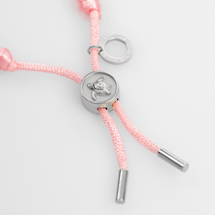 Turtle Anchor Chain Armband Silber Rosa