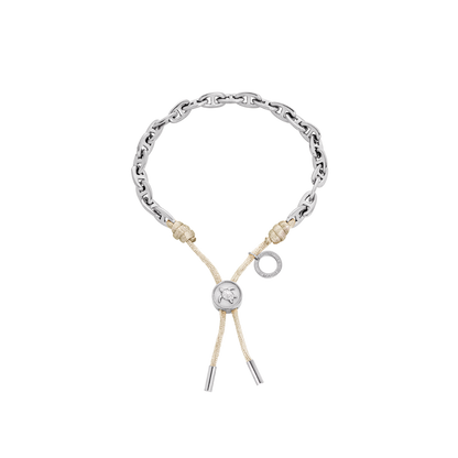 Turtle Anchor Chain Armband Silber Sand