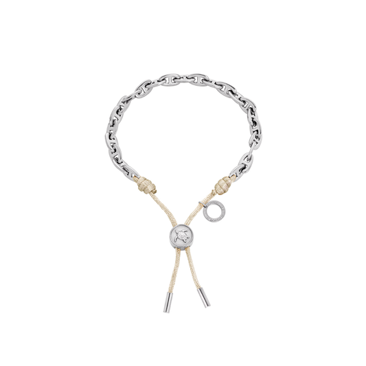 Turtle Anchor Chain Armband Silber Sand
