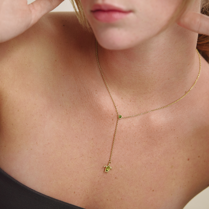 Turtle Y Halskette Gold