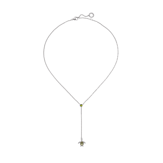 Turtle Y Halskette Silber