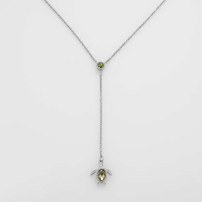 Turtle Y Halskette Silber