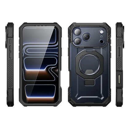 UB GRIP PRO Series iPhone 17 Pro MagSafe Phone Case with HD Tempered Glass - Black