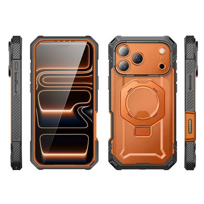 UB GRIP PRO Series iPhone 17 Pro MagSafe Phone Case with HD Tempered Glass - Coral