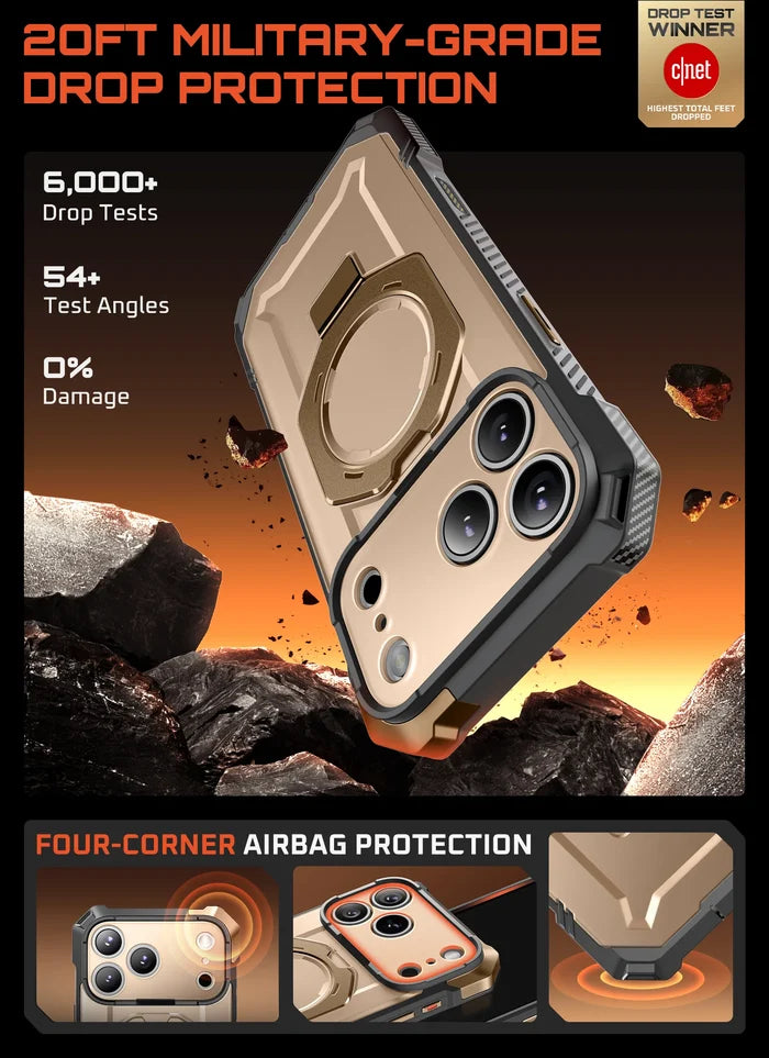 UB GRIP Series iPhone 17 Pro MagSafe Camera Control Button Phone Case - Desert