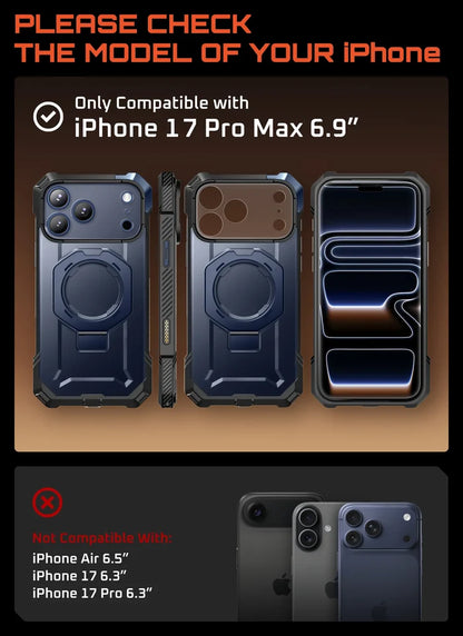 UB GRIP Series iPhone 17 Pro Max MagSafe Camera Control Button Phone Case - Azure