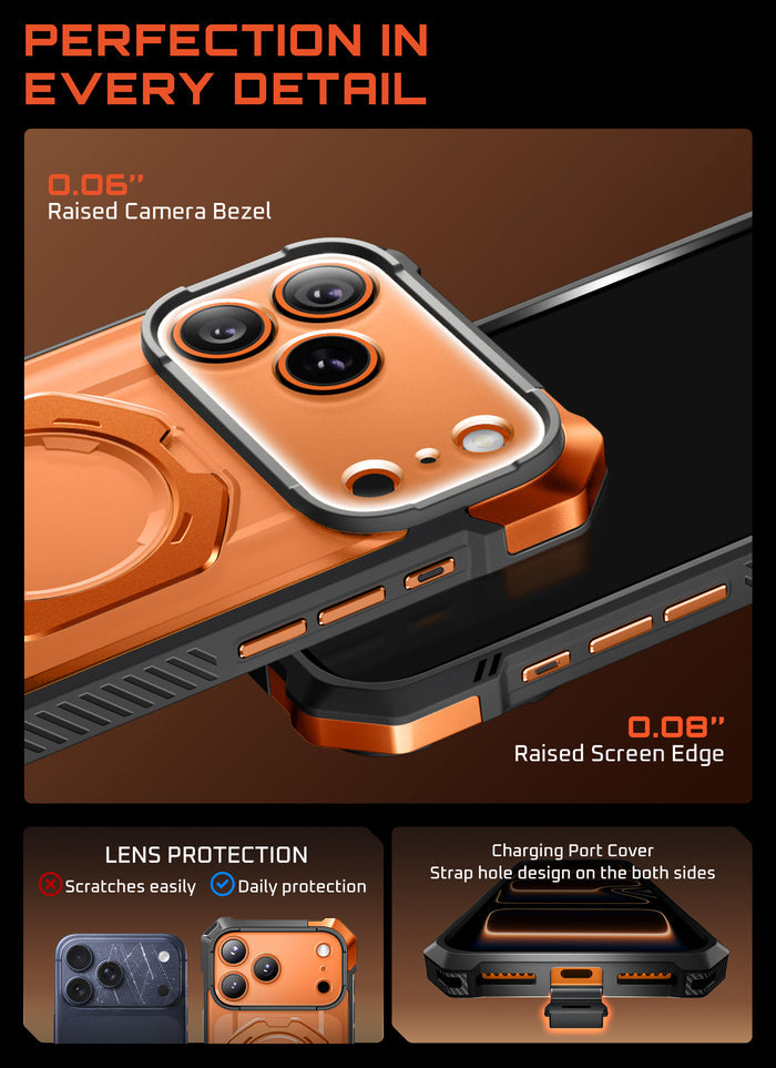 UB GRIP Series iPhone 17 Pro Max MagSafe Camera Control Button Phone Case - Coral