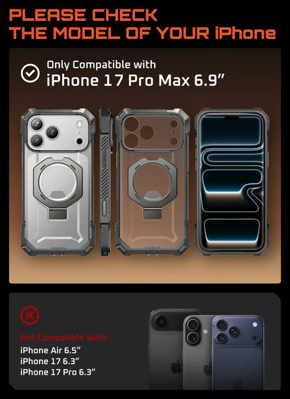 UB GRIP Series iPhone 17 Pro Max MagSafe Camera Control Button Phone Case - Gray