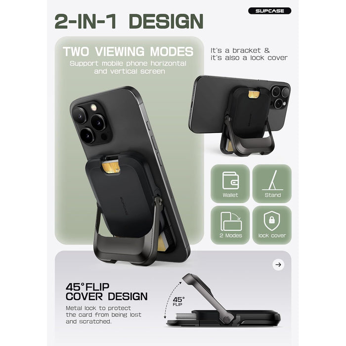 UB Mag Vault Magnetic Wallet with Stand(open box) - Carbon Black