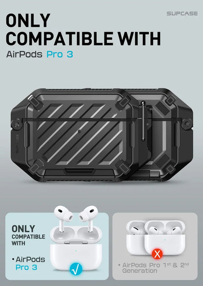UB PRO Series Apple AirPods Pro 3 (2025) Unicorn Beetle Pro Rugged Case-Black