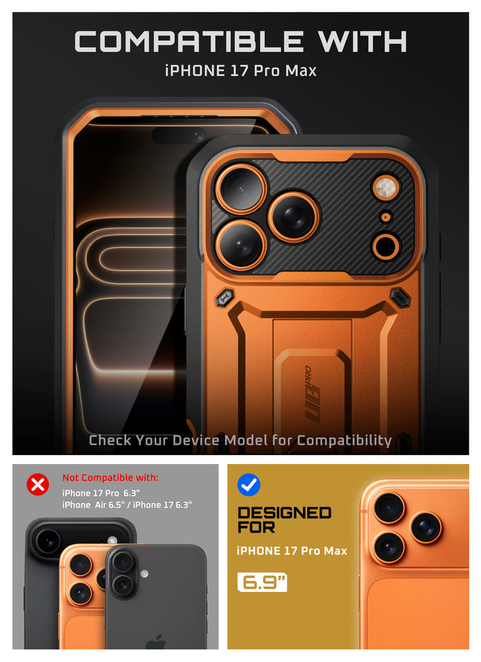 UB PRO Series iPhone 17 Pro Max Camera Control Button Phone Case - Coral