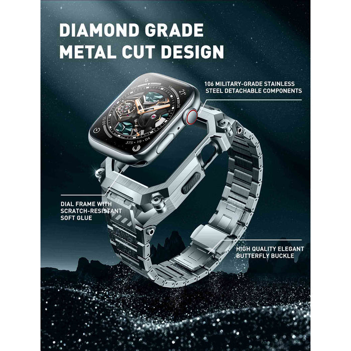 UB Steel Stainless Steel Apple Watchband - Silver