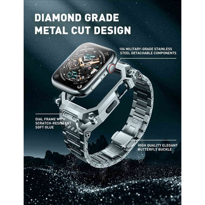 UB Steel Stainless Steel Apple Watchband - Silver